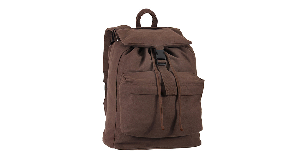 Rothco Canvas Daypack, Earth Brown, 2371-EarthBrown