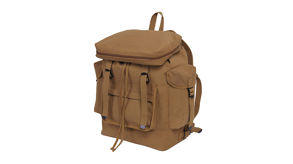 Rothco Canvas European Style Rucksack, Coyote Brown, 2383-CoyoteBrown