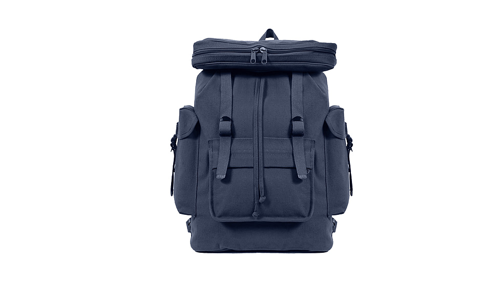 Rothco Canvas European Style Rucksack, Navy Blue, 2304-NavyBlue