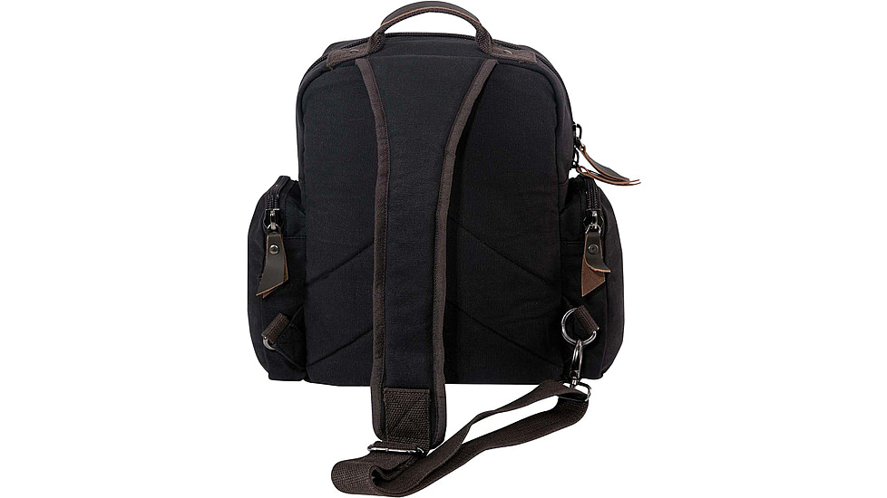 Rothco Vintage Canvas Sling Backpack, Black, 59680-Black