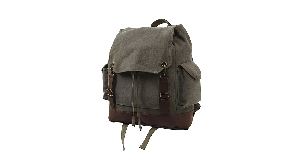 Rothco Vintage Expedition Rucksack, Olive Drab, 8704-OliveDrab