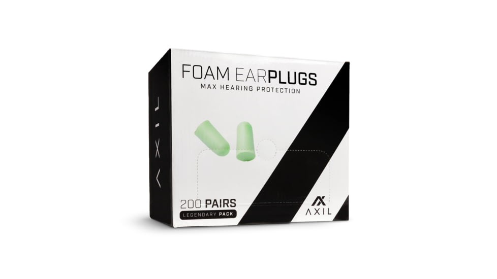 AXIL Foam Ear Plugs, 200 Pair Box, FP-200GP