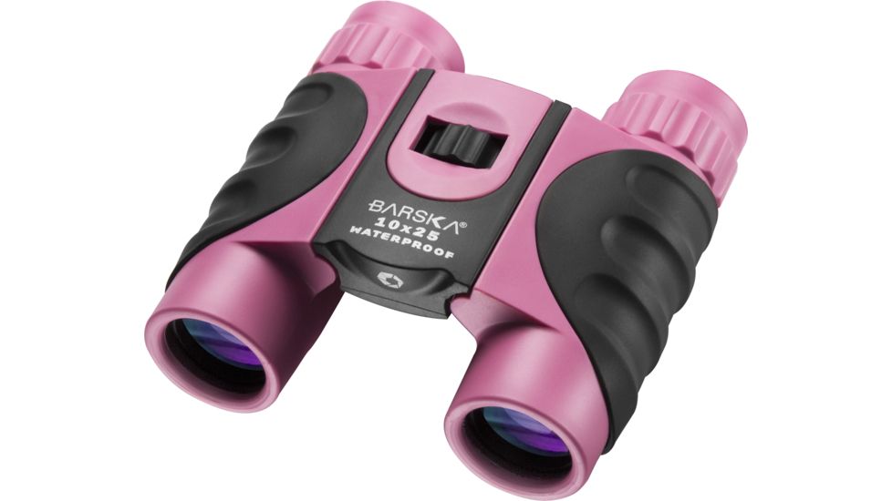 Barska 10x25 Waterproof Roof Prism Binoculars,Pink AB12418