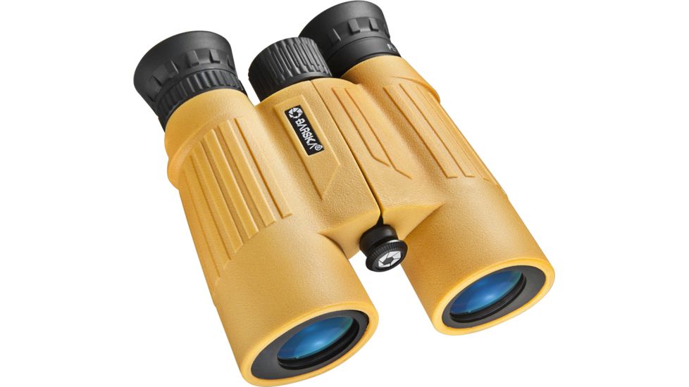 Barska 10x30 Floatmaster Waterproof Blue Lens Roof Prism Binoculars, Yellow AB11092