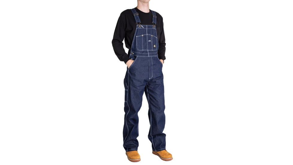 Berne Boulder Unlined Bib Overall - Mens, Denim, 52X30, B1212DNS520