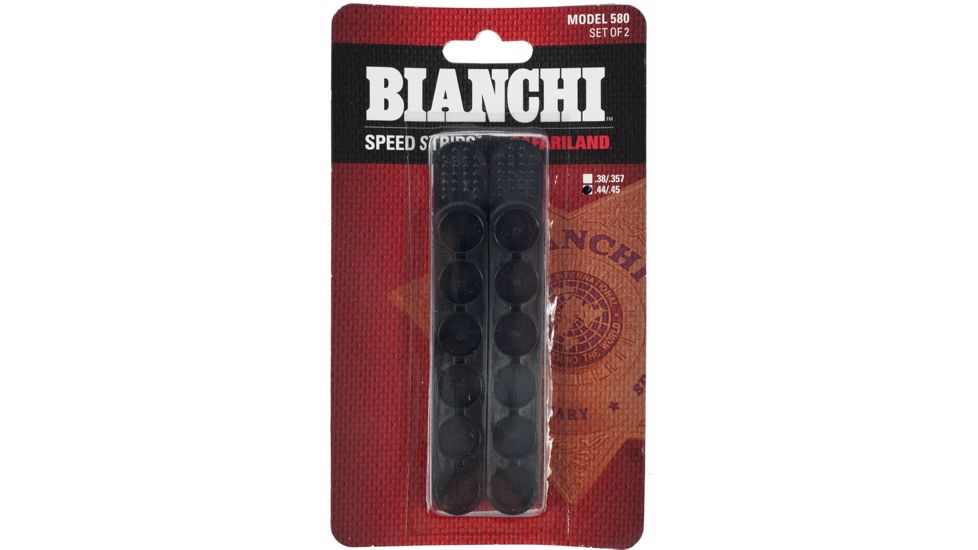 Bianchi 580 Speed Strips Pair, Black, .44/.45 Caliber