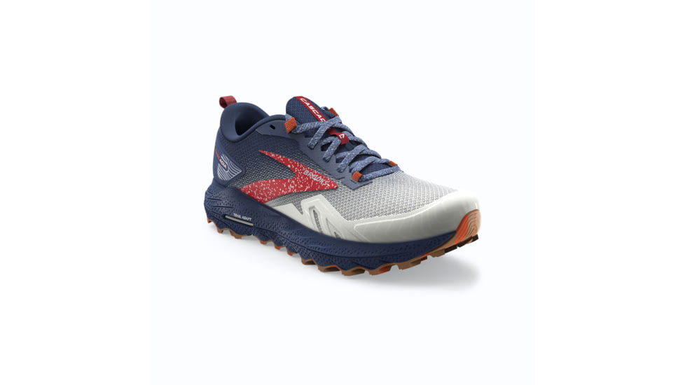 Brooks Cascadia 17 Running Shoes - Womens, White/Navy/Bittersweet, 9.0, 1203921B157.090