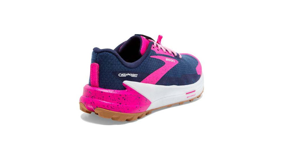 Brooks Catamount 2 Running Shoes - Womens, Medium, Peacoat/Pink/Biscuit, 6.5, 1203881B425.065