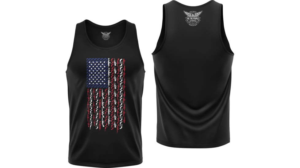 We the People Holsters American Flag In Guns - Patriotic Colors Mens Tank Top B6A8B0CD, 6722874441826