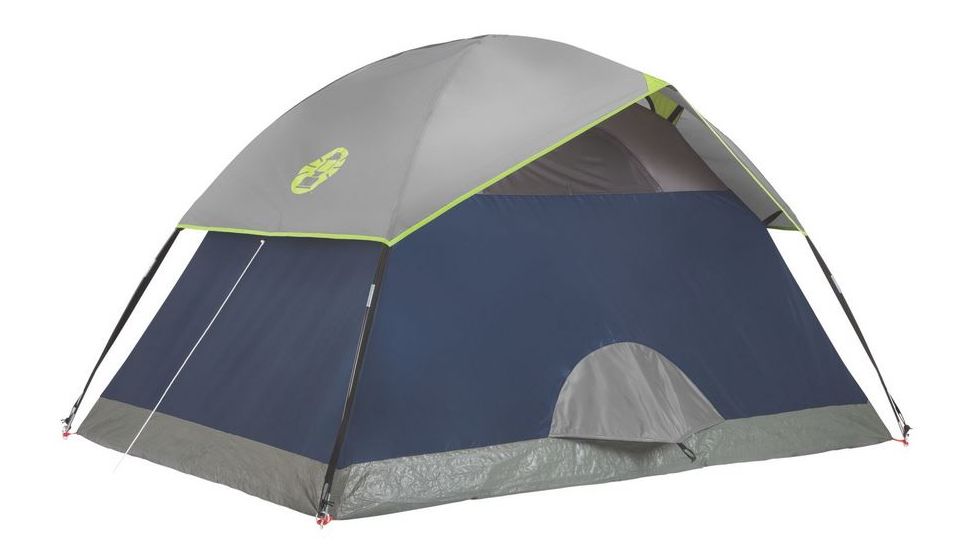 Coleman Sundome 2-Person Tent w/ Rainfly, Navy/Grey, 7x5ft, 2000036415