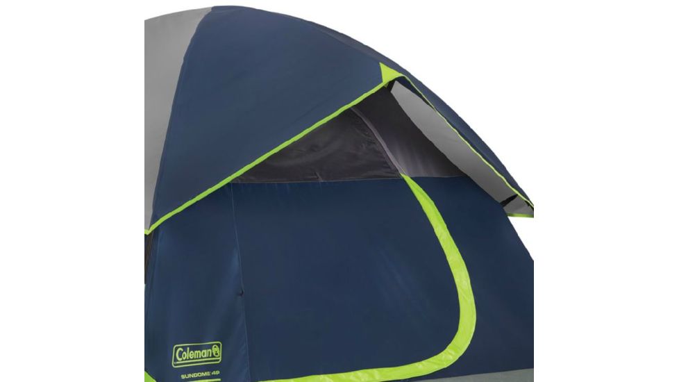 Coleman Sundome 4-Person Tent w/ Rainfly, Navy/Grey, 9x7ft, 2000035697