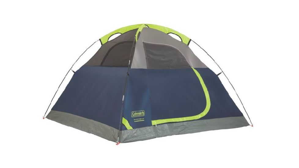 Coleman Sundome 4-Person Tent w/ Rainfly, Navy/Grey, 9x7ft, 2000035697