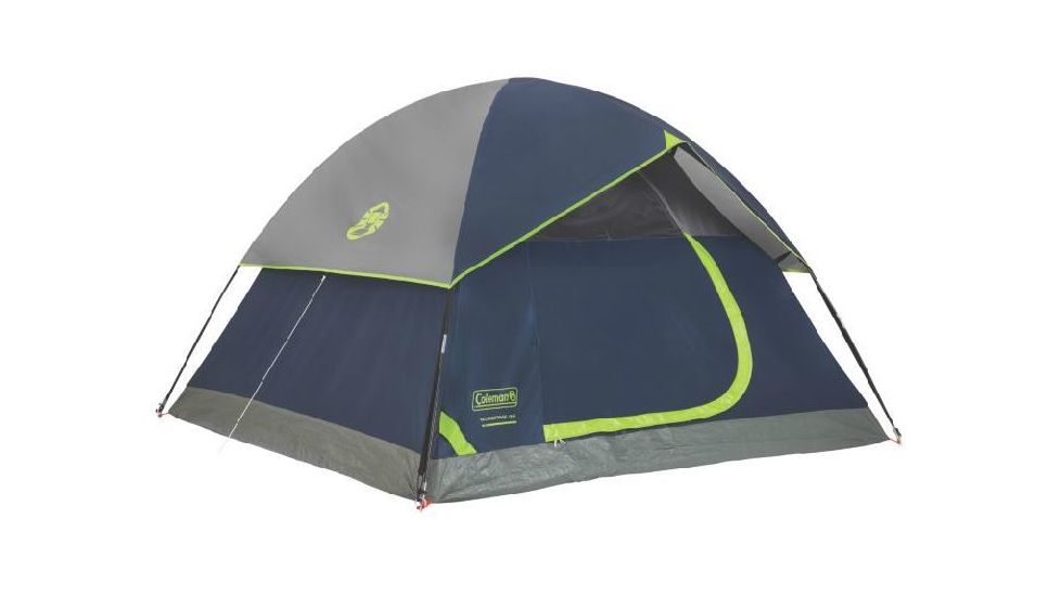 Coleman Sundome 4-Person Tent w/ Rainfly, Navy/Grey, 9x7ft, 2000035697