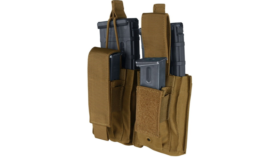 Condor Outdoor Gen2 Double Kangaroo Mag Pouch, Coyote Brown, 191232-498