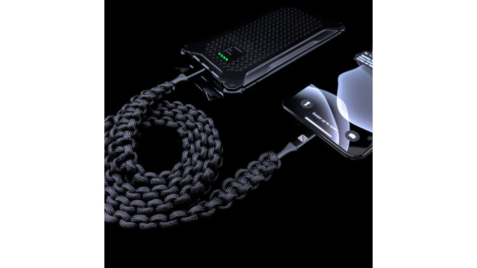 Dark Energy Lightning to C Paracord Cable, Black, IND-LCC03BKBK