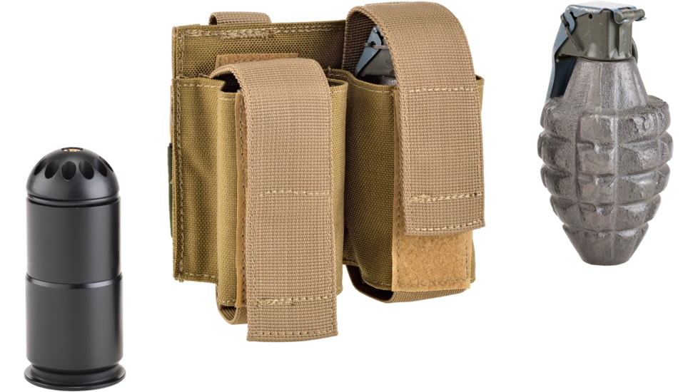 Defcon 5 Double 40mm Grenade Pouch, Tan, D5-SGP0S CT