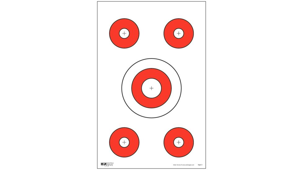 EZ2C Targets Style 3 Targets,11x17in,Red and Black Ink,Pack of 25 EZ2C003