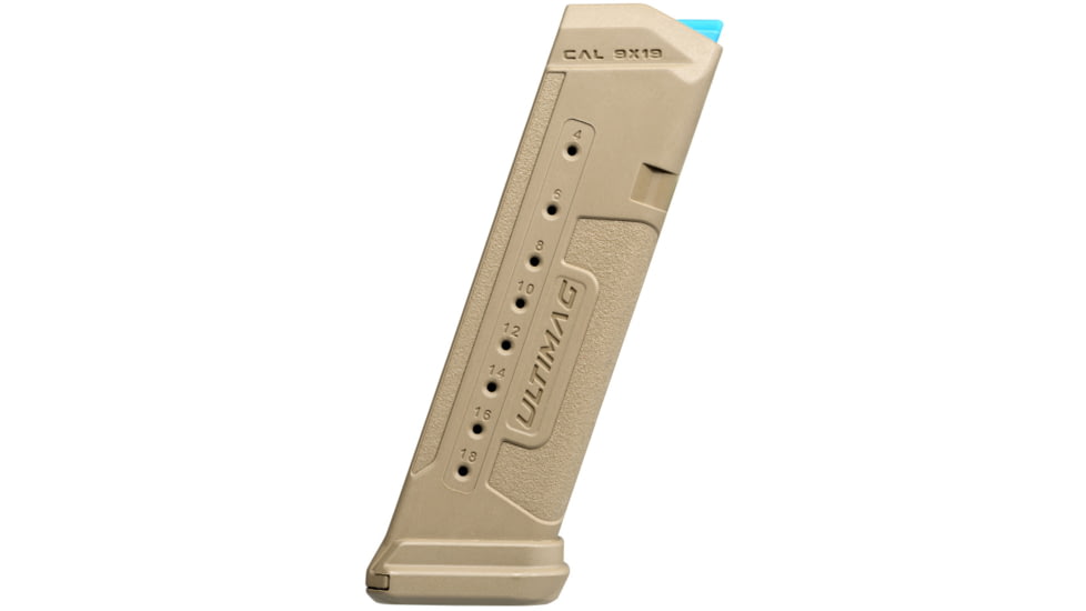 FAB Defense ULTIMAG Glock 17 Polymer Magazine, 18 Round, Flat Dark Earth, fx-umagg17t