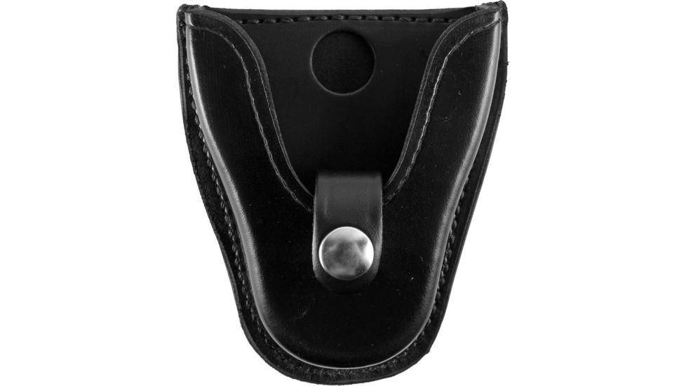 Gould &amp; Goodrich Open Top Cuff Case, Plain Nickel Snap, Black, K86