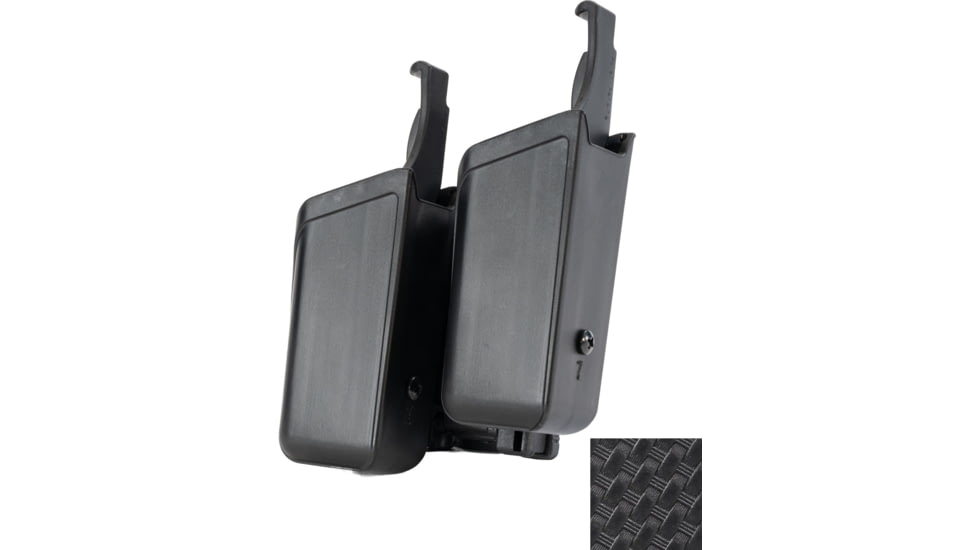 Gould &amp; Goodrich Phoenix Open-Top Double Magazine Case, Glock 19, 23, Right Hand, Black Weave, T517-8W