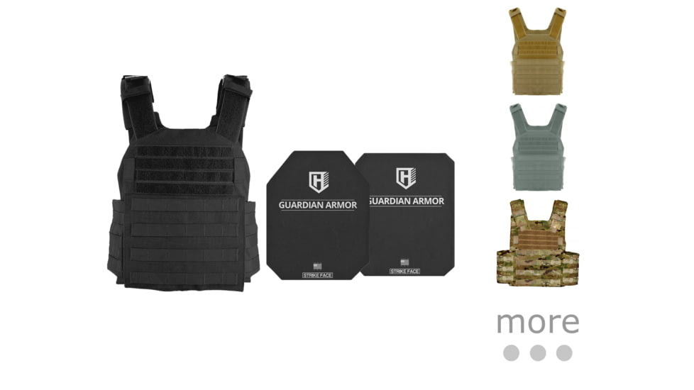 HighCom Security ACAP Series Rifle Armor Kit Plate Carrier w/Guardian RSTP Ceramic Plates w/UHMWPE Backing, Black, Coyote Tan, Foliage Green, MultiCam, Navy Blue, OD Green