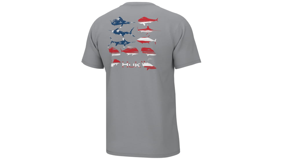 HUK Performance Fishing Kc Flag Fish Tee - Mens, Harbor Mist, Large, H1000415-034-L