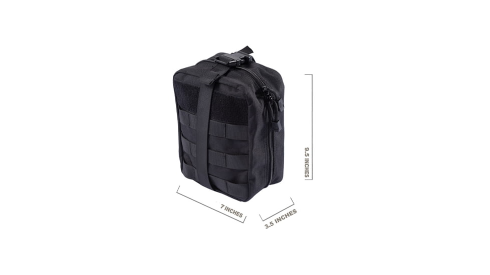 Lancer Tactical Admin Pouch w/ Molle, Black, CA-2055B