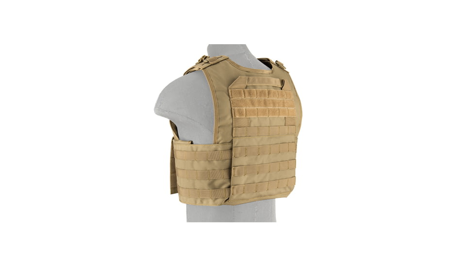 Lancer Tactical Battle 1000D Nylon MOLLE Tactical Vest, Tan, CA-1850GTN