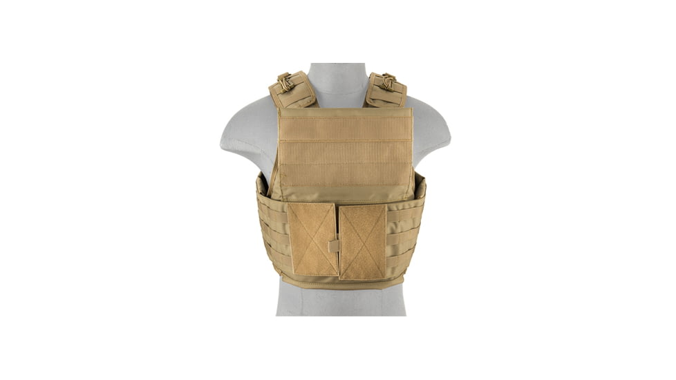 Lancer Tactical Battle 1000D Nylon MOLLE Tactical Vest, Tan, CA-1850GTN