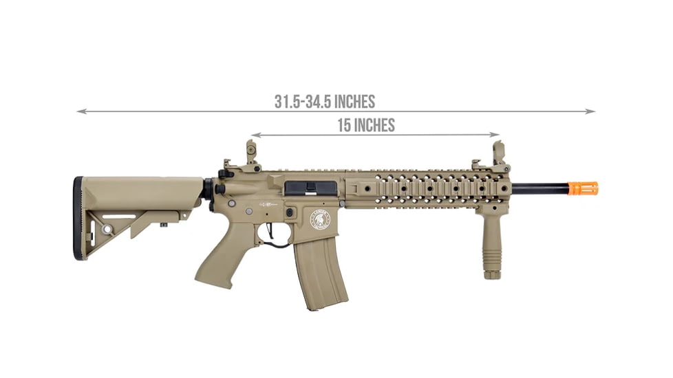 Lancer Tactical Gen 2 Proline M4 Evo Airsoft AEG Rifle, Tan, LT-12T-G2-ME