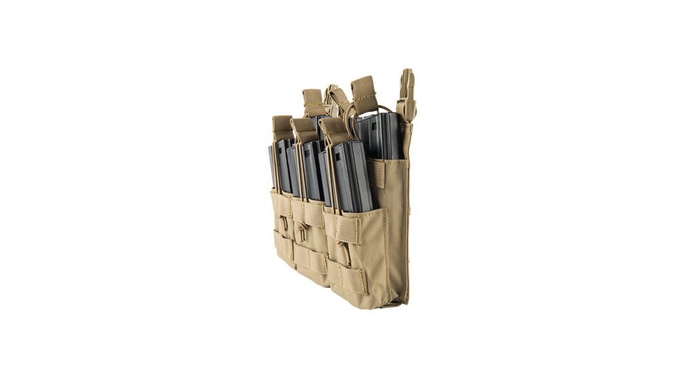 Lancer Tactical M4/M16 Adaptive Hook and Loop Triple Dual Mag Pouch, Tan, CA-292T