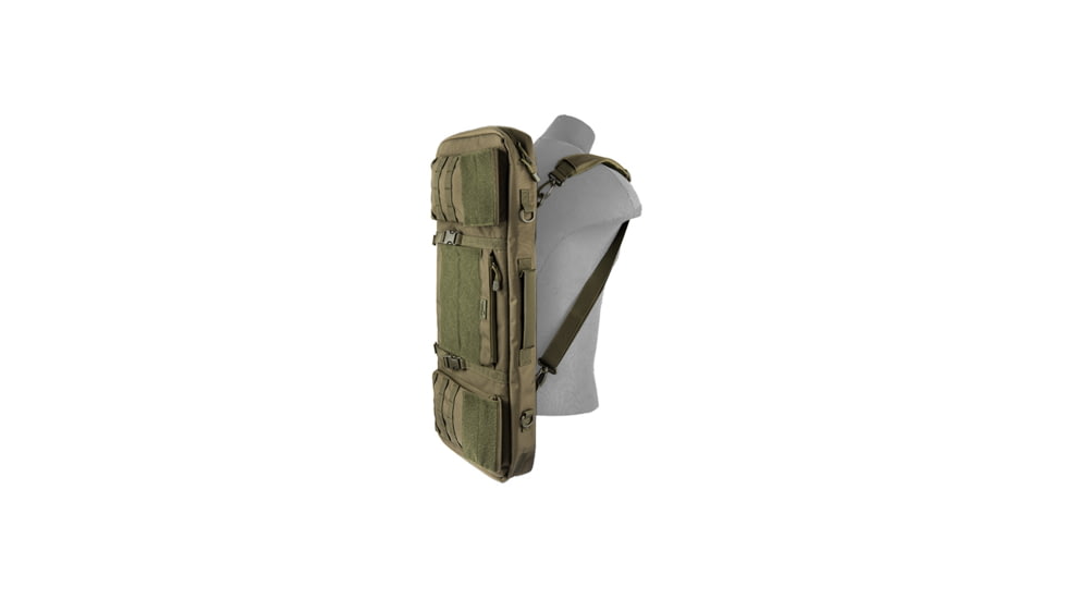 Lancer Tactical Nylon 3-Way Carry 29in Double Rifle Gun Bag, Olive Drab, CA-288GN