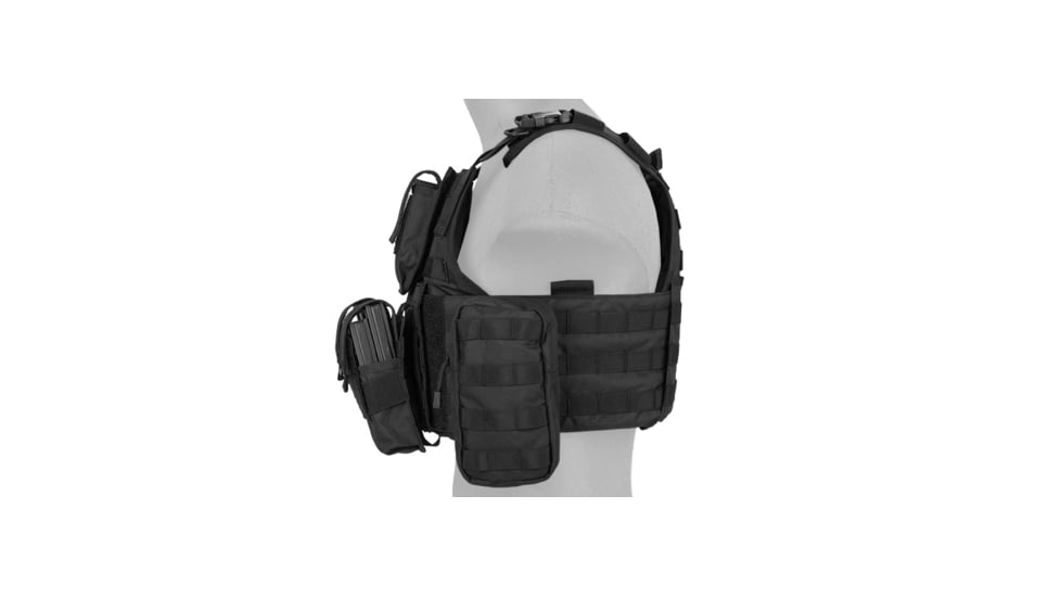 Lancer Tactical Tactical Assault Plate Carrier Vest, Black, CA-305BN