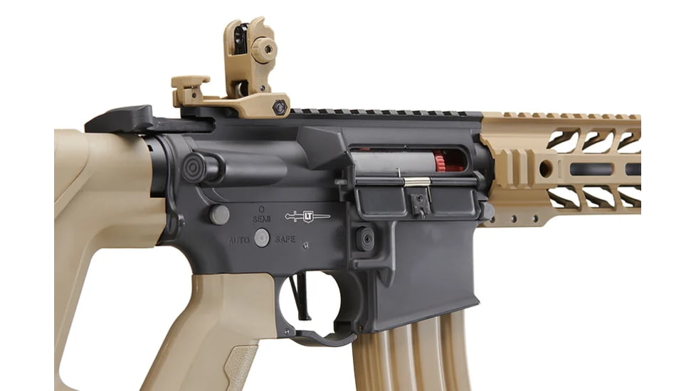 Lancer Tactical Two-Tone Enforcer Battle Hawk Airsoft AEG w/ Alpha Stock, Black/Tan, LT-34XB10-G2-ME