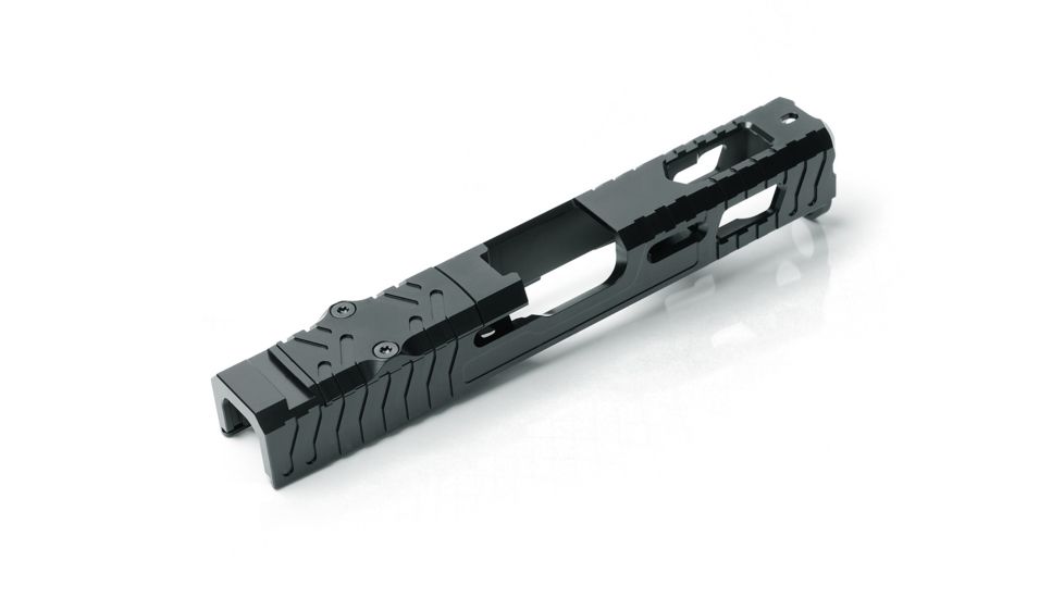 LANTAC Razorback Stripped Light Slide, Glock 19 Gen1-3, Black 01-GSS-GEN13-G19-LT