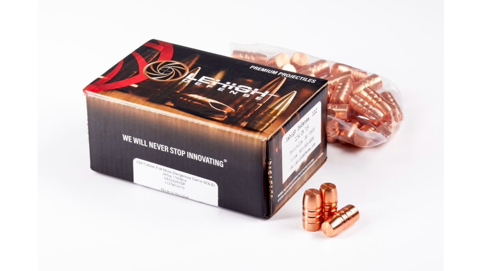 Lehigh Defense Wide Flat Nose .429 Caliber 265 Grain Centerfire Pistol Bullets, 50 Rounds, 04429265SP