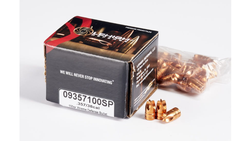 EDEMO Lehigh Defense Xtreme Defense .38 Special Caliber 100 Grain Fluid Transfer Monolithic FTM Centerfire Pistol Bullets, 50 Rounds, 09357100SP, EDEMO1