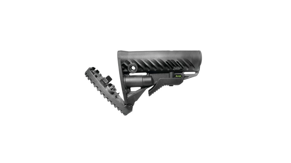 FAB Defense AR-15/M4 Stock With Battery Storage And Rubber Buttpad, Black, FX-GLR16B