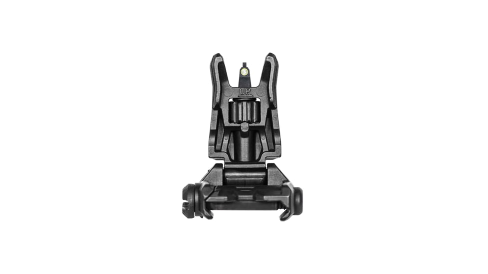 Night Fision AR-15 Tritium Front Sight Post, Magpul MBUS Pro, Yellow Ring, Black, AR-000-003-YGXX