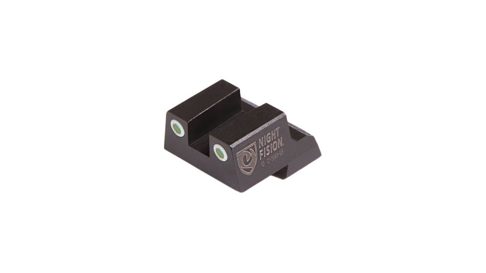 Night Fision Glow Dome Suppressor Height Night Sight Set, Square Rear, S&amp;W M&amp;P/M&amp;P M2.0/SD9 VE/SD40 VE, , Yellow Front/Black Rear w/Green Tritium, SAW-203-003-GD-PYGZG