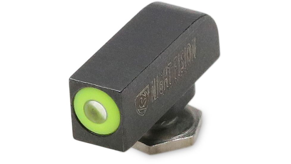 Night Fision Glow Dome Suppressor Height Night Sight Set, Square Rear, S&amp;W M&amp;P/M&amp;P M2.0/SD9 VE/SD40 VE, , Yellow Front/Black Rear w/Green Tritium, SAW-203-003-GD-PYGZG