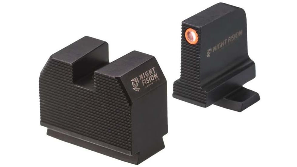 Night Fision Optics Ready Stealth SIG Sauer Night Sight Set, SIG P320 w/ DPP/509t/Acro, Orange Front Ring, Blank Rear Sight, SIG-180-455-440-OGZX