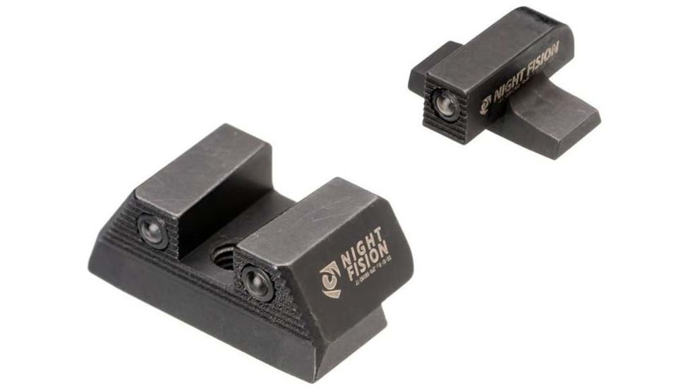 Night Fision Optics Ready Stealth SIG Sauer Night Sight Set, SIG P320 w/ Holosun SCS, #8 Black Front, SIG-180-157-165-ZGZG