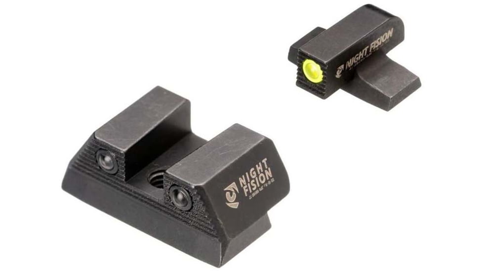 Night Fision Optics Ready Stealth SIG Sauer Night Sight Set, SIG P320 w/ Holosun SCS, #8 Yellow Front, SIG-180-157-165-YGZG