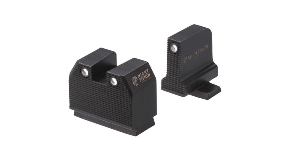 Night Fision Optics Ready Stealth SIG Sauer Night Sight Set, SIG P320 w/ DPP/509t/Acro, Black Front Ring, SIG-180-455-440-ZGZG