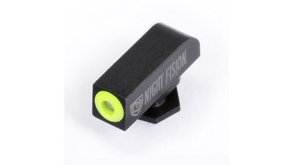 Night Fision Perfect Dot Front Night Sight Only, Yellow w/Green Tritium, All Glock, GLK-000-001-YGXX