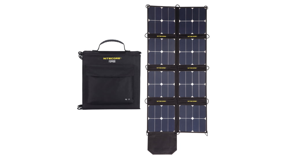 Nitecore FSP100 100 Foldable Solar Panel, Black, 6952506493821