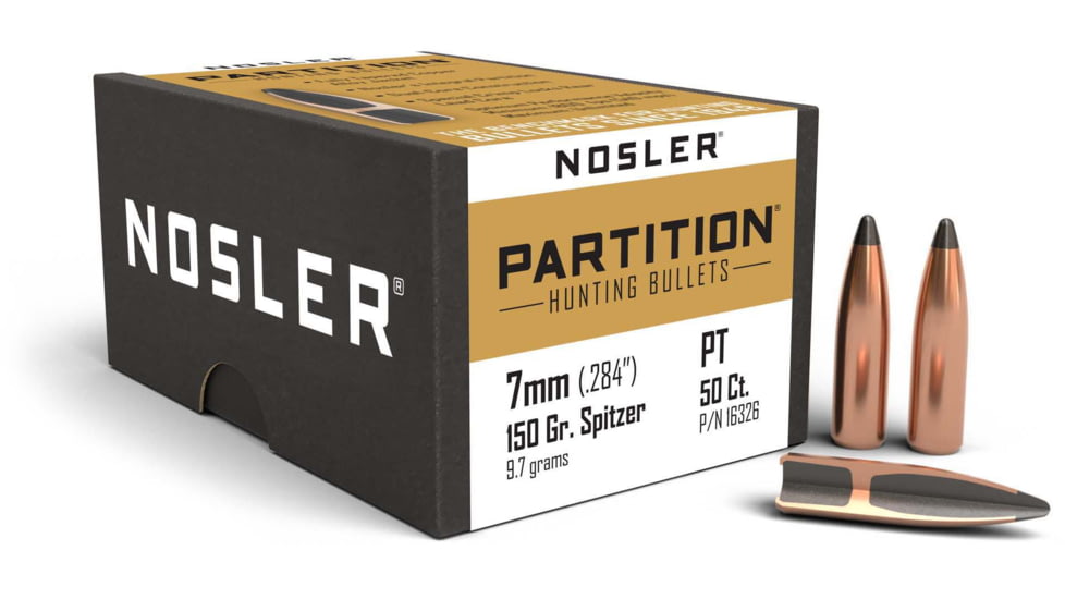 Nosler 16326 Partition 7mm .284 150 GR Spitzer 50 Box