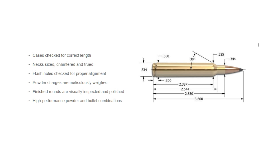 Nosler 6.5 PRC, Long Range AccuBond , 142 grain, Brass Cased, 20 Rounds, 61232