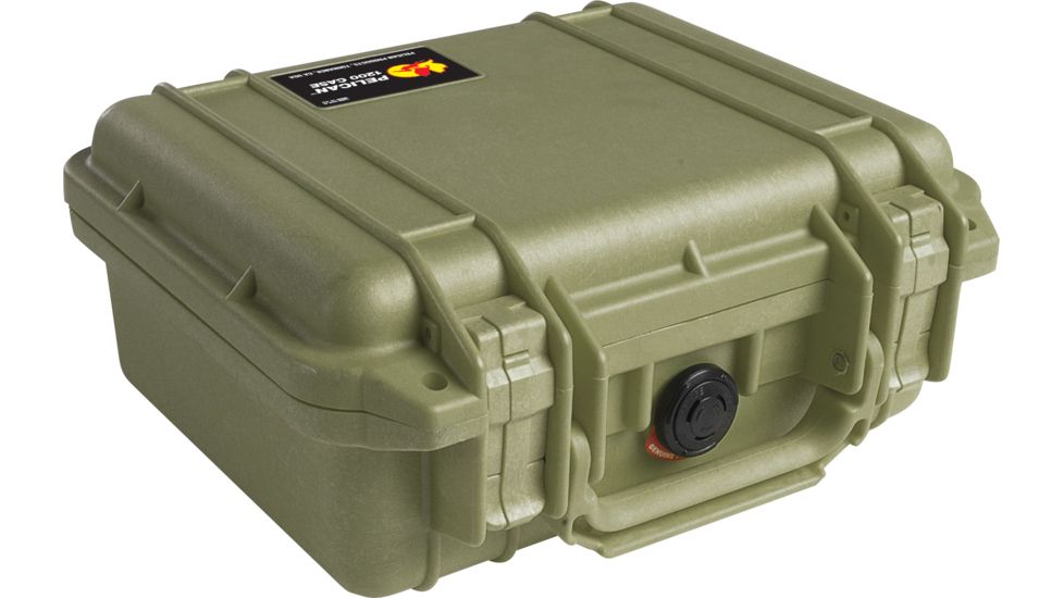 Pelican 1200 Small Protector Waterproof 10.6x10x4.8in Case, OD Green, No Foam